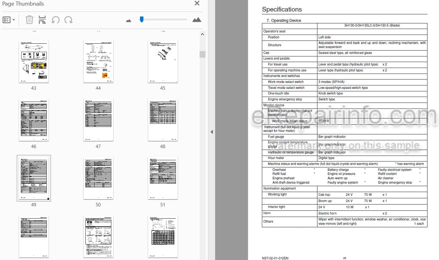 Photo 5 - Sumitomo SH130-5 SH130LC-5 SH130-5 Blade Repair Manual Excavator