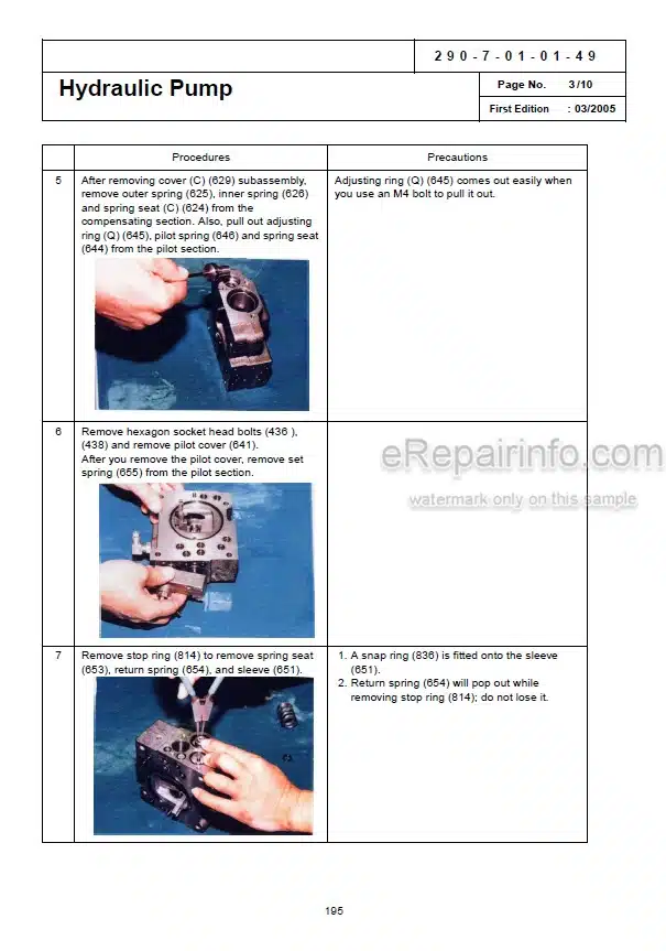 Photo 4 - Sumitomo SH290-3 Repair Manual Crawler Excavator