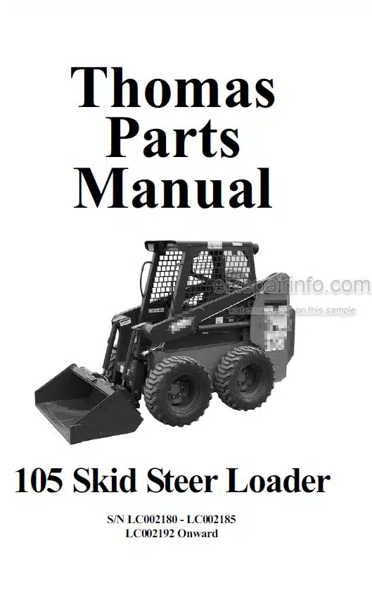 Photo 4 - Thomas 105 Parts Manual Skid Steer Loader 53766