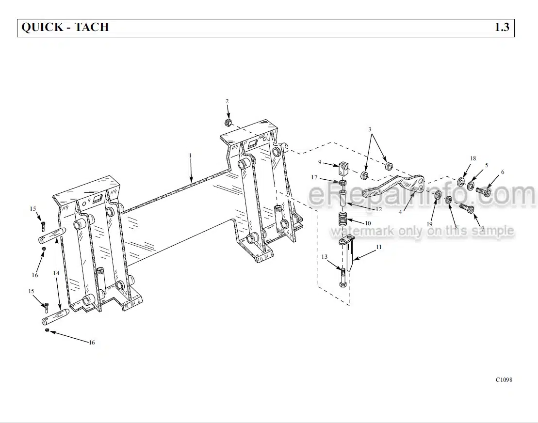 Photo 9 - Thomas 105 Parts Manual Skid Steer Loader 53766