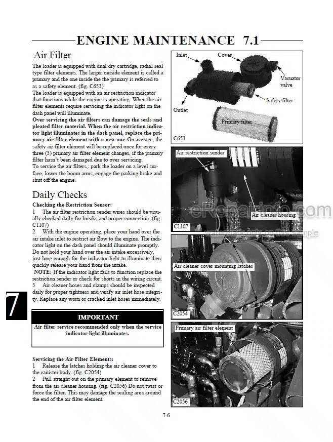 Photo 13 - Thomas 135 137 153 1300 Protough Repair Manual Skid Steer Loader 49702