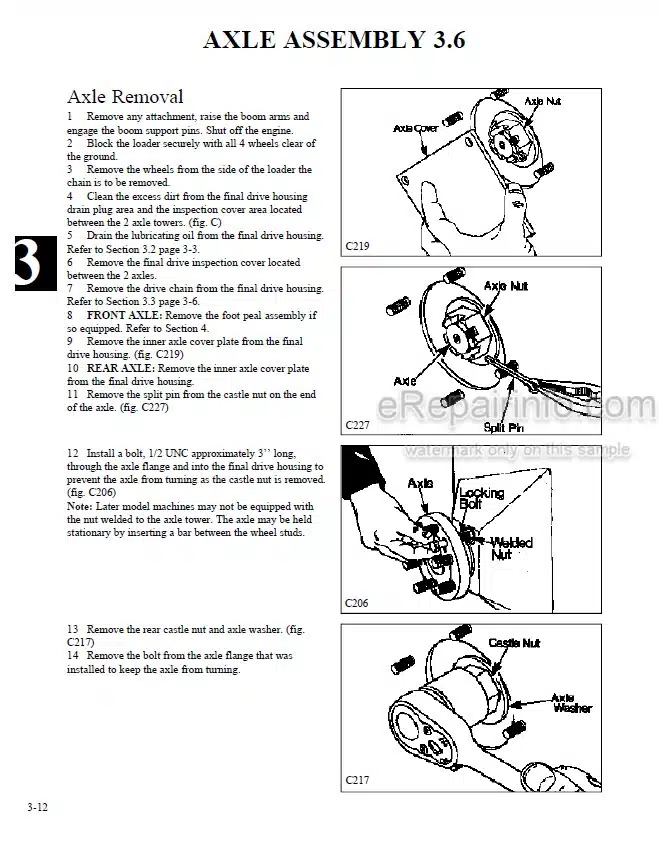 Photo 6 - Thomas 135 137 153 1300 Protough Repair Manual Skid Steer Loader 49702