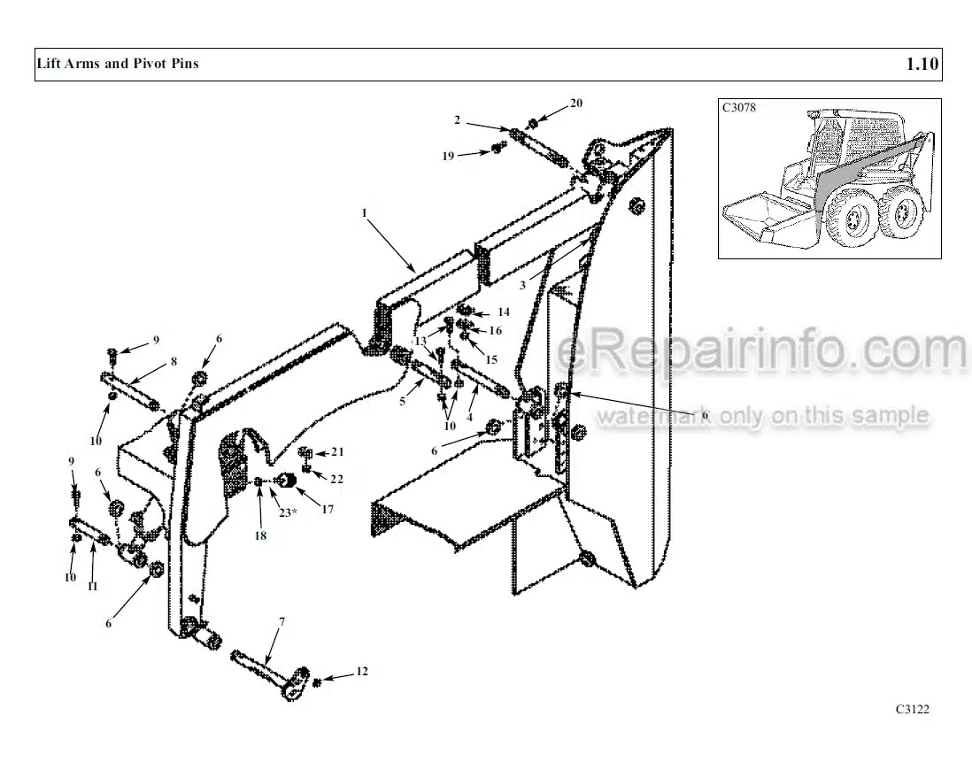 Photo 6 - Thomas 135 137 153 Parts Manual Skid Steer Loader 053296SP