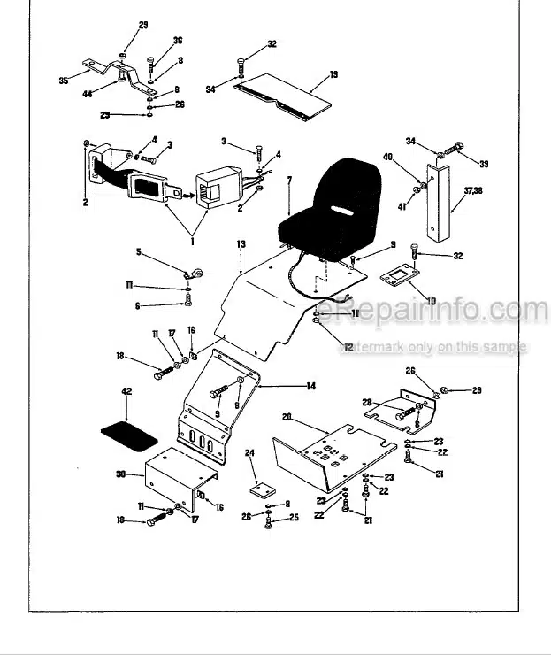 Photo 4 - Thomas 173 HLS Parts Manual Skid Steer Loader 039812-1