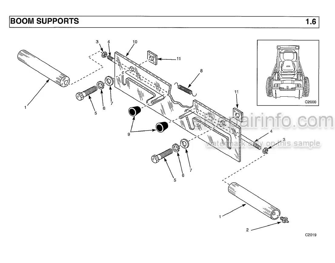 Photo 1 - Thomas 173 HLS Protough 1700 Parts Manual Skid Steer Loader 46848