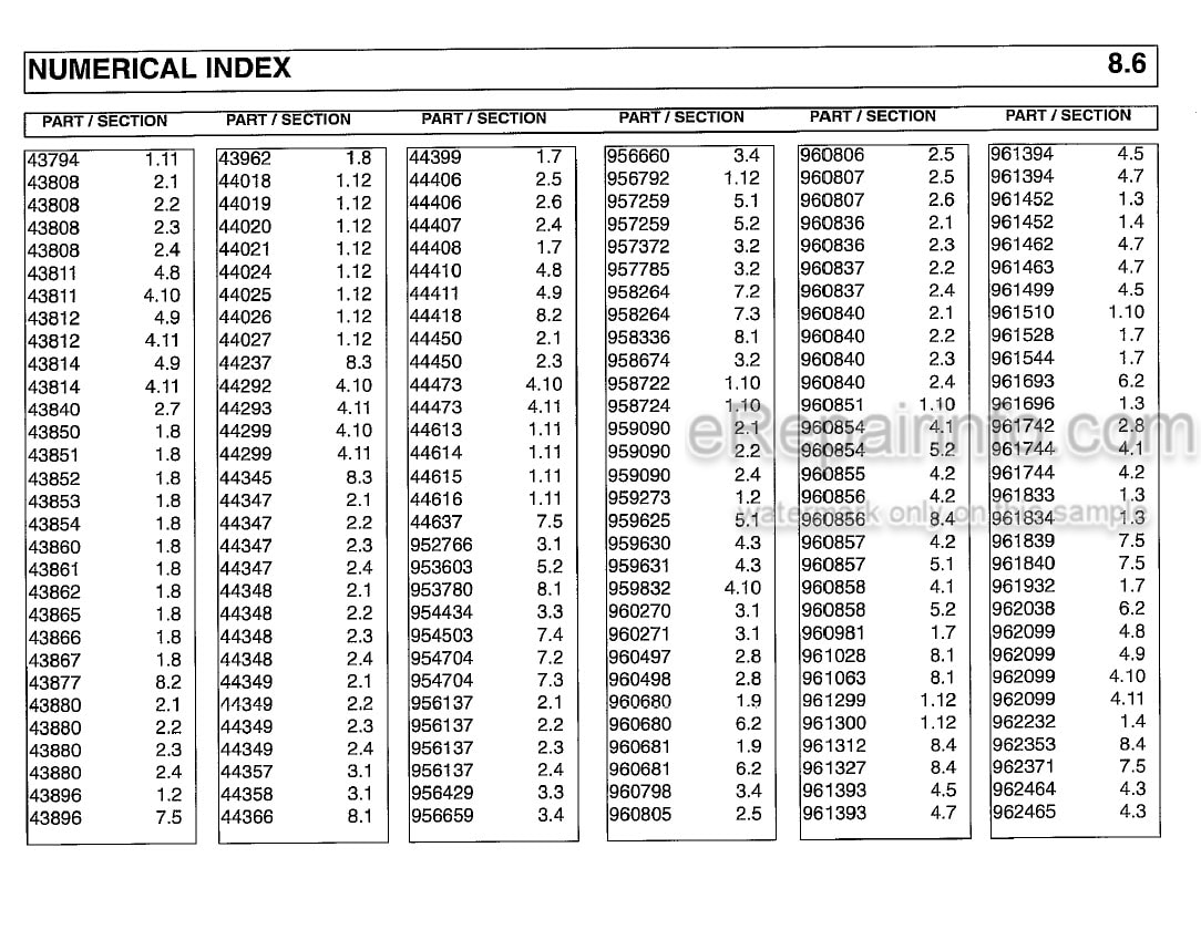 Photo 5 - Thomas 173 HLS Protough 1700 Parts Manual Skid Steer Loader 46848