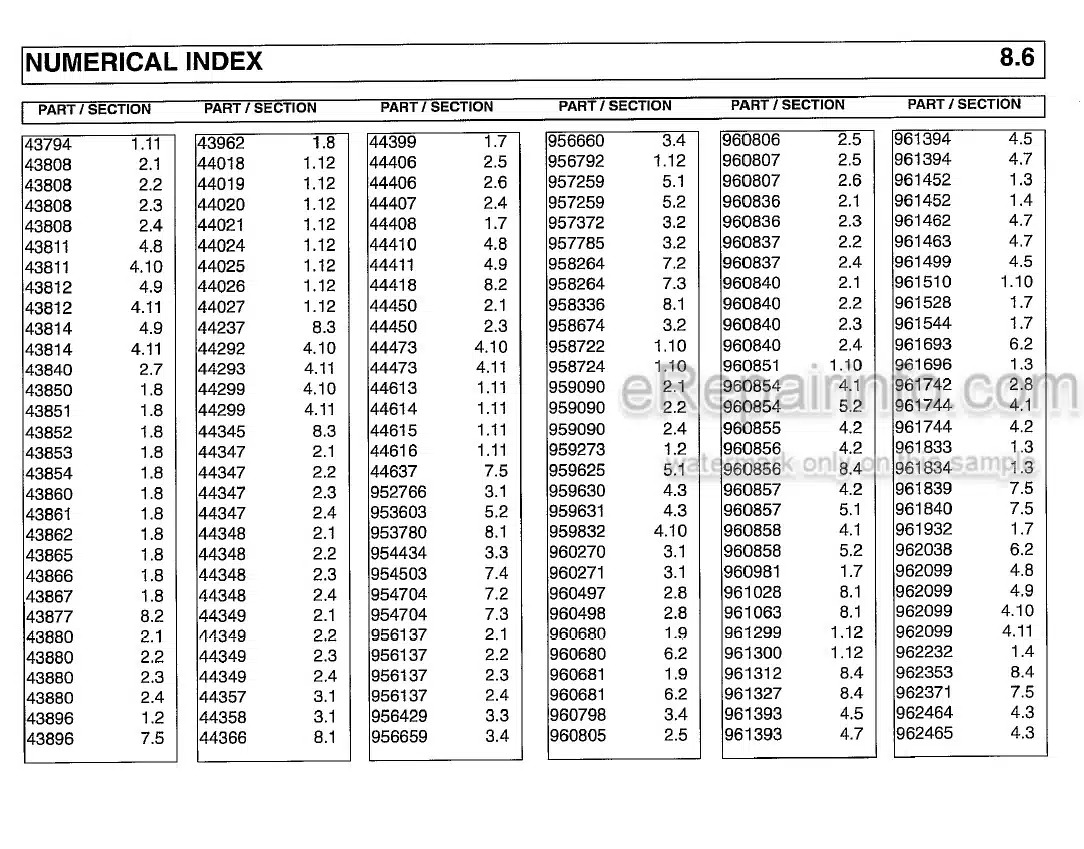 Photo 5 - Thomas 173 HLS Protough 1700 Parts Manual Skid Steer Loader 46848