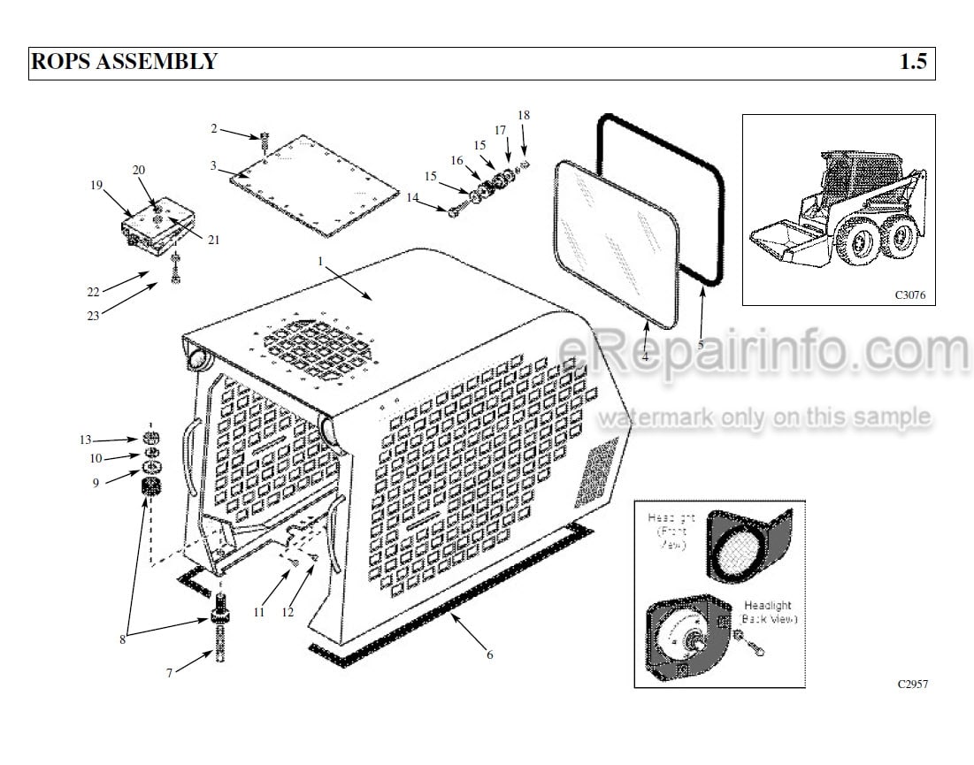 Photo 10 - Thomas 175 185 Parts Manual Skid Steer Loader 53379