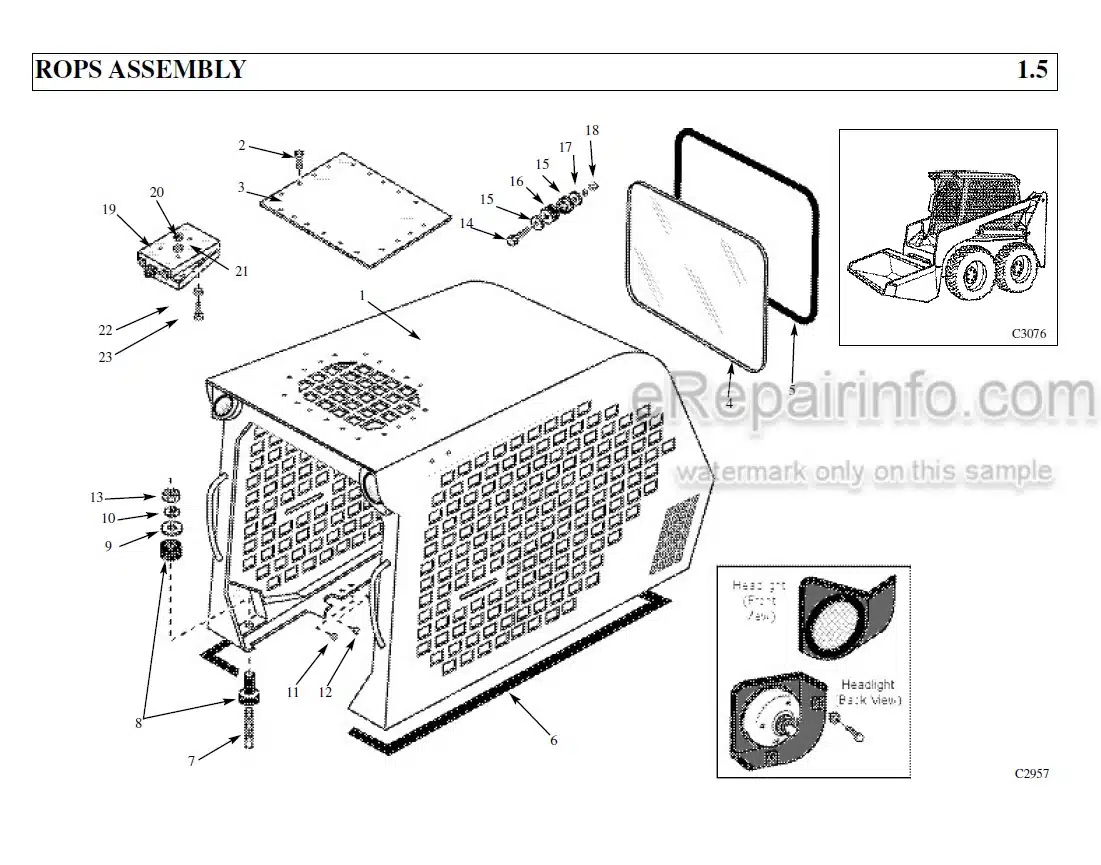 Photo 12 - Thomas 175 185 Parts Manual Skid Steer Loader 53379