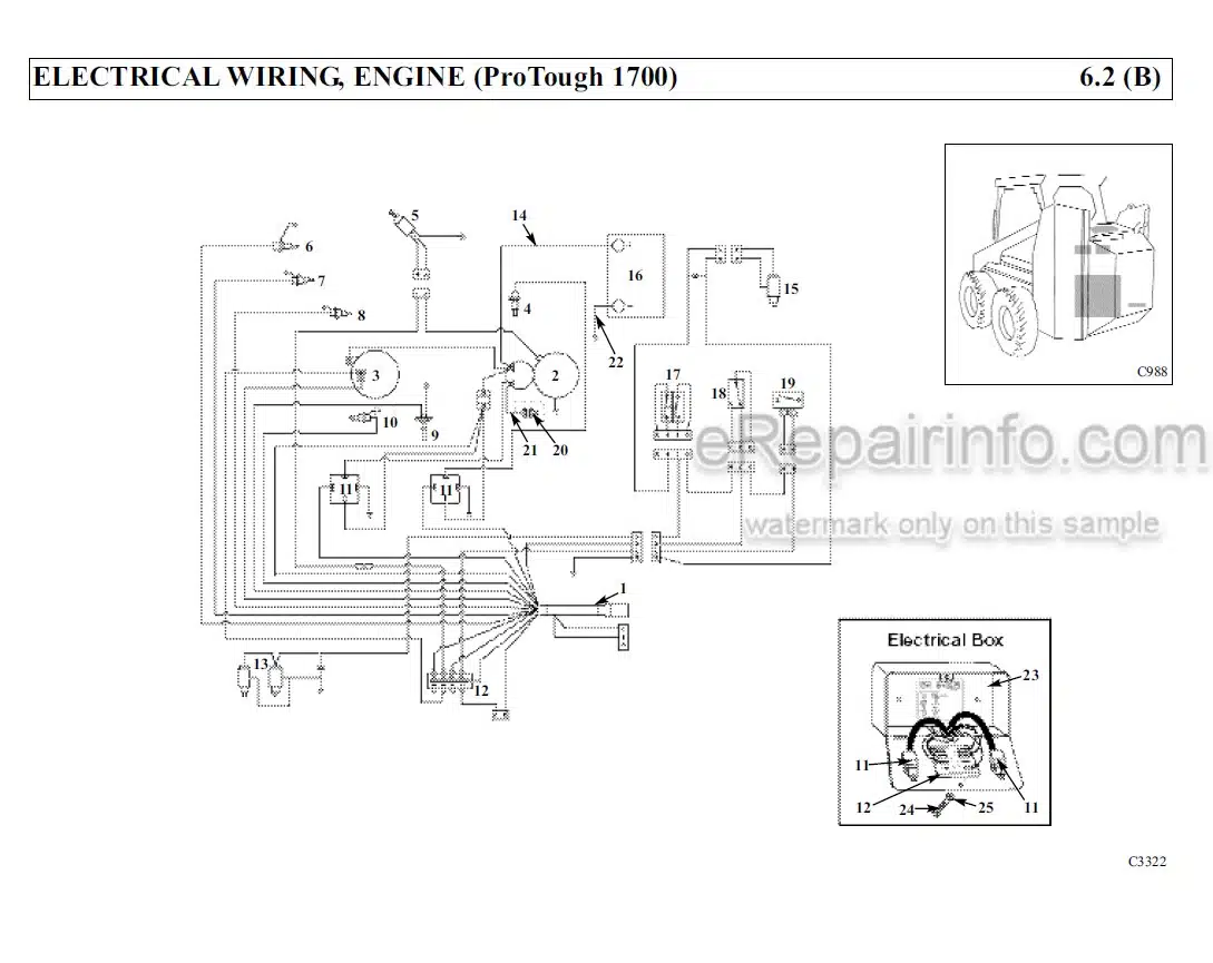 Photo 5 - Thomas 175 Protough 1700 Parts Manual Skid Steer Loader 048178SP