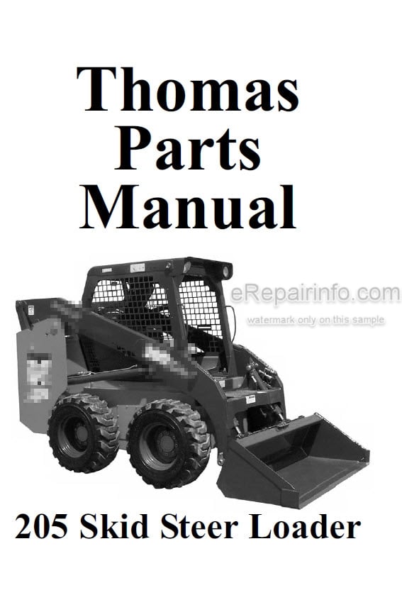 Photo 4 - Thomas 205 Parts Manual Skid Steer Loader 053457SP