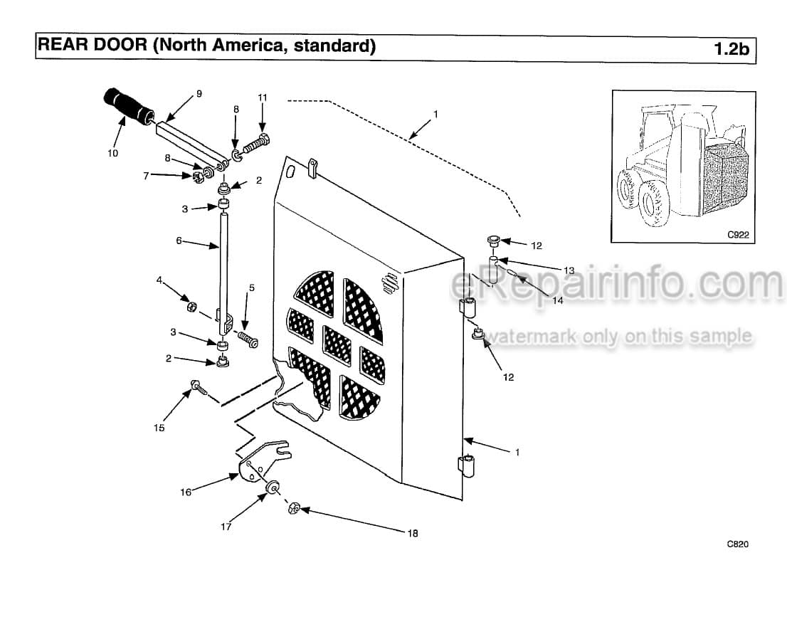 Photo 6 - Thomas 250 255 Parts Manual Skid Steer Loader 049483SP