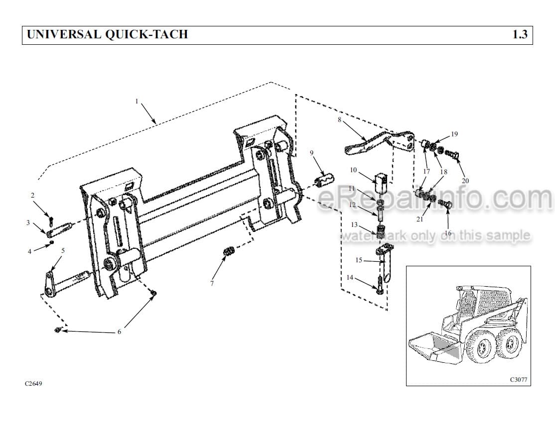 Photo 11 - Thomas 250 255 Parts Manual Skid Steer Loader 049483SP