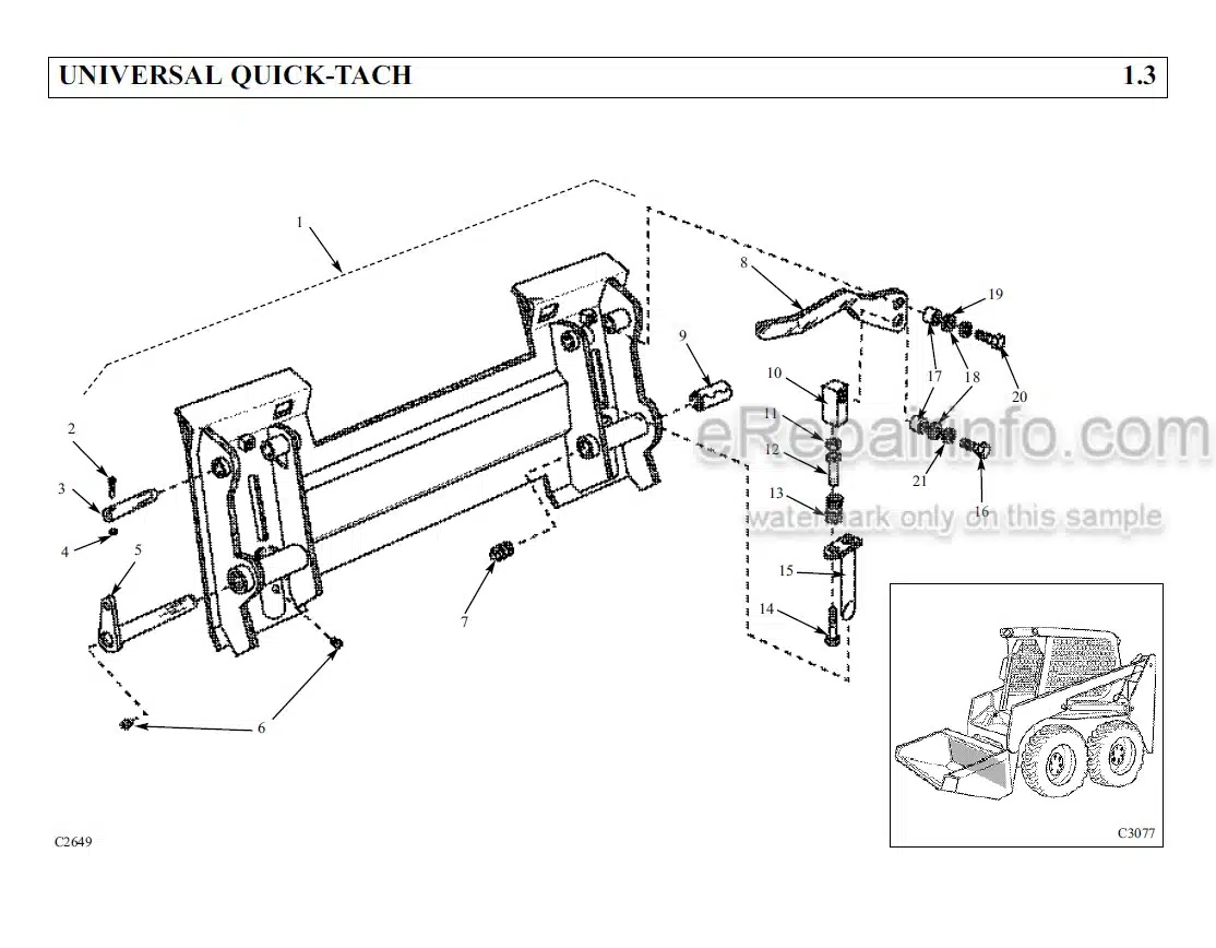 Photo 12 - Thomas 250 255 Parts Manual Skid Steer Loader 049483SP