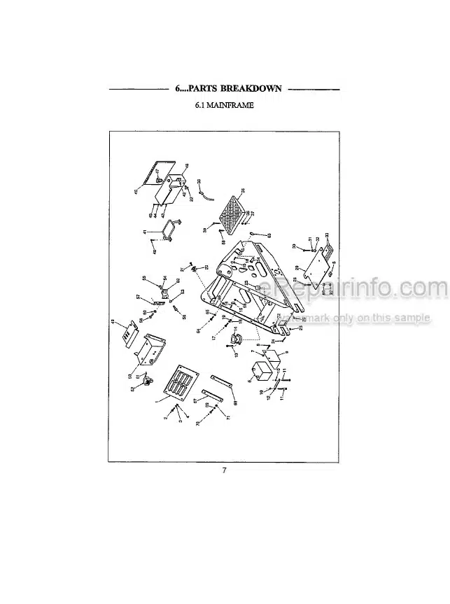 Photo 1 - Thomas 25G 25GT Owners Operators And Parts Manual Mini Skid Steer Loader 048343SP