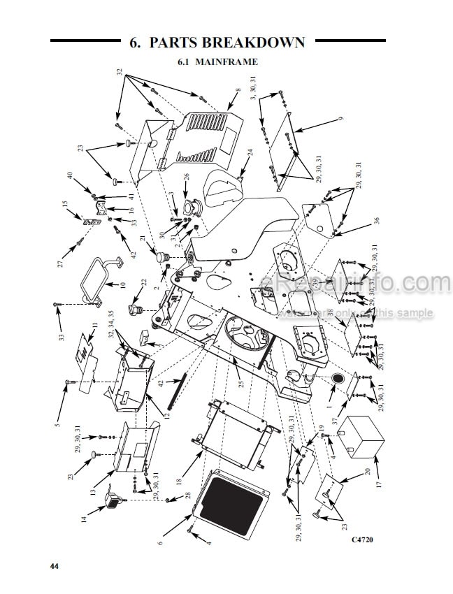 Photo 6 - Thomas 35DT Owners Operators And Parts manual Mini Skid Steer Loader 52597