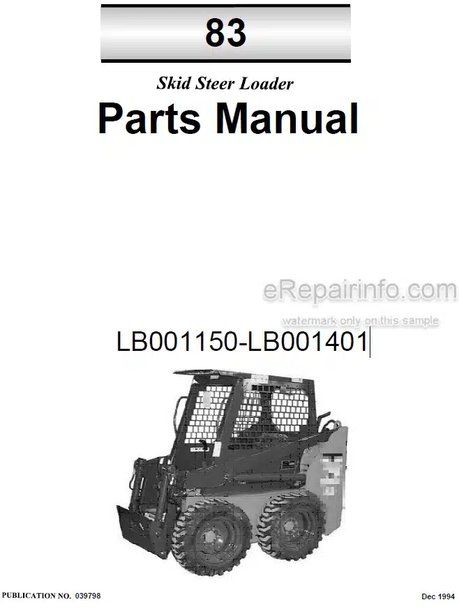 Photo 4 - Thomas 83 Parts Manual Skid Steer Loader 039798