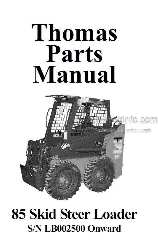 Photo 4 - Thomas 85 Parts Manual Skid Steer Loader 052745SP