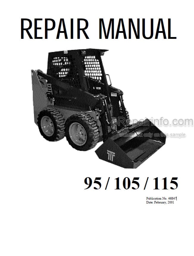Photo 4 - Thomas 95 105 115 Repair Manual Skid Steer Loader 46847
