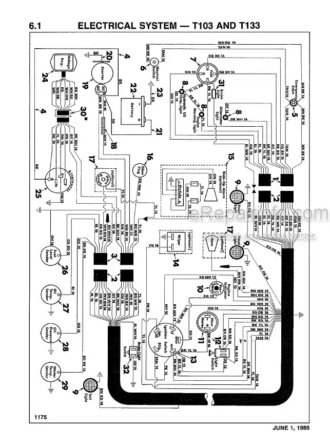 Photo 5 - Thomas T-133 T-103 Parts Manual Skid Steer Loader 025180-1