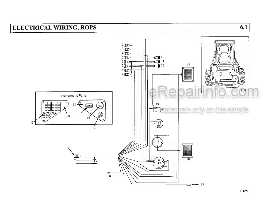 Photo 5 - Thomas T-225 Protough 2200 Parts Manual Skid Steer Loader 048574