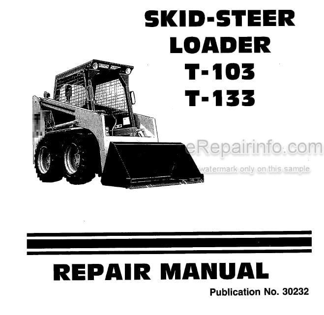 Photo 4 - Thomas T103 T133 Repair Manual Skid Steer Loader 30232
