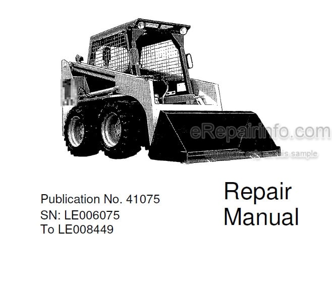 Photo 5 - Thomas T133S Repair Manual Skid Steer Loader 41075