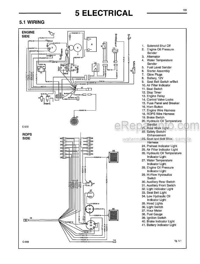 Photo 6 - Thomas T133S Repair Manual Skid Steer Loader 41075