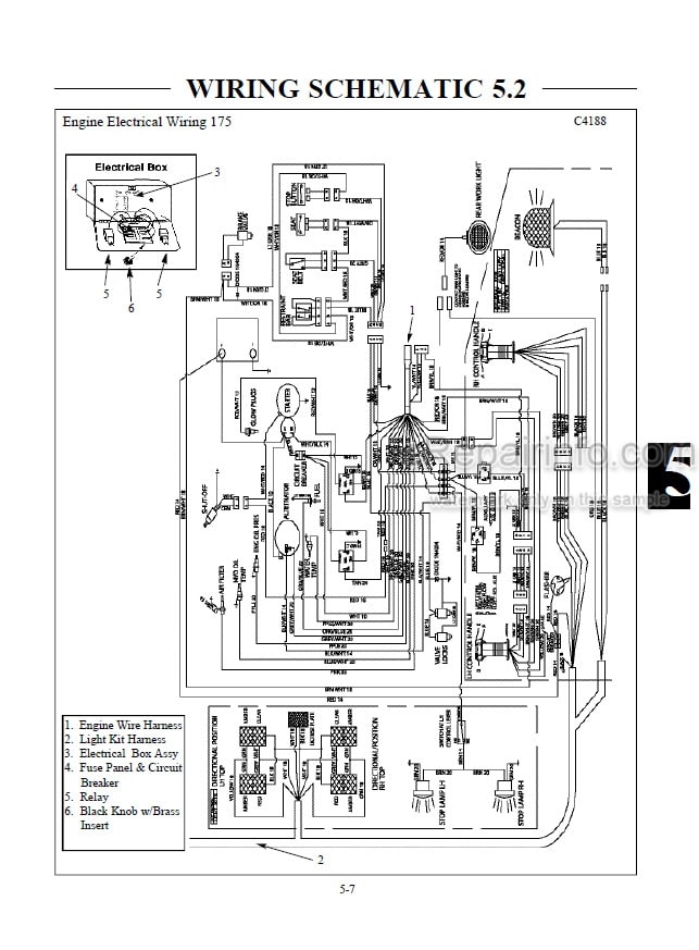 Photo 6 - Thomas T175 T1700 Repair Manual Skid Steer Loader 49012