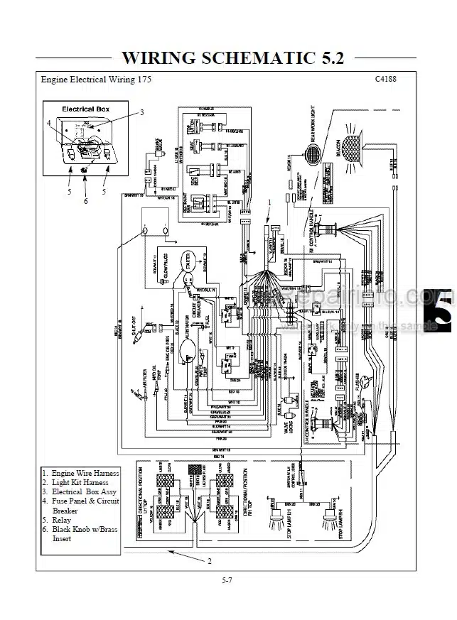 Photo 6 - Thomas T175 T1700 Repair Manual Skid Steer Loader 49012