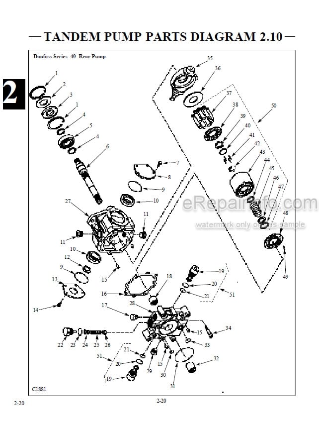 Photo 5 - Thomas T175 T1700 Repair Manual Skid Steer Loader 49012