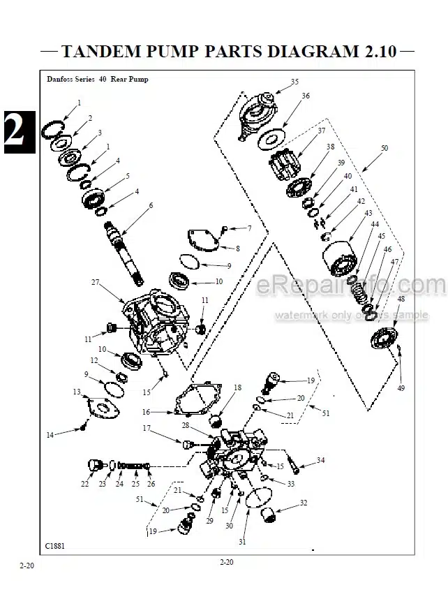Photo 5 - Thomas T175 T1700 Repair Manual Skid Steer Loader 49012