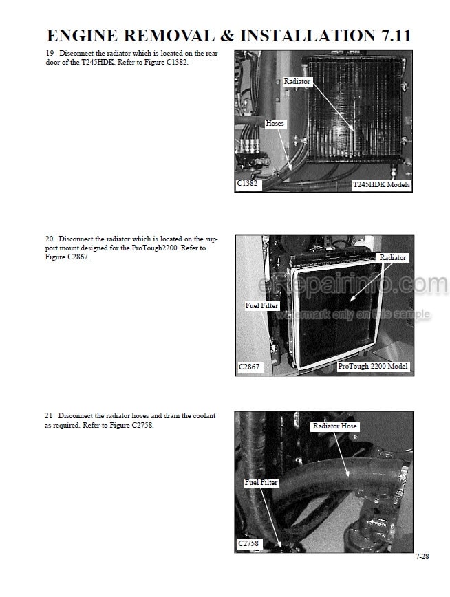 Photo 13 - Thomas T225 T243HDS T245HDS T245HDK Protough 2200 Repair Manual Skid Steer Loader 46563