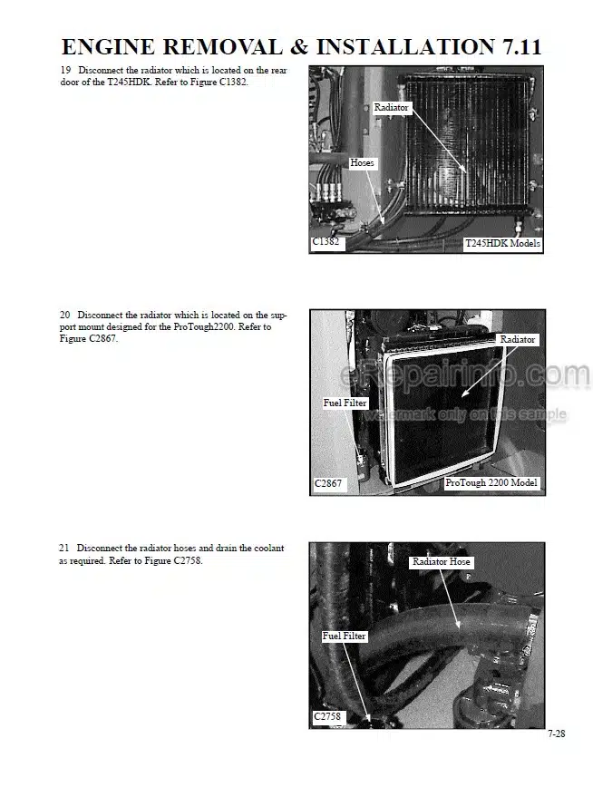 Photo 12 - Thomas T225 T243HDS T245HDS T245HDK Protough 2200 Repair Manual Skid Steer Loader 46563