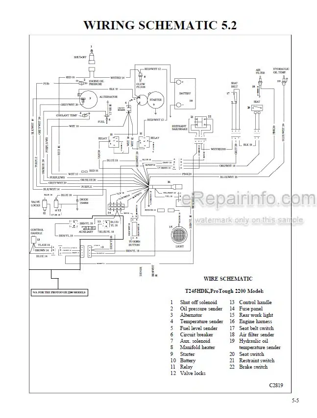 Photo 4 - Thomas T225 T243HDS T245HDS T245HDK Protough 2200 Repair Manual Skid Steer Loader 46563