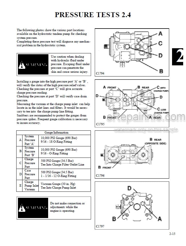 Photo 3 - Thomas T225 T243HDS T245HDS T245HDK Protough 2200 Repair Manual Skid Steer Loader 46563