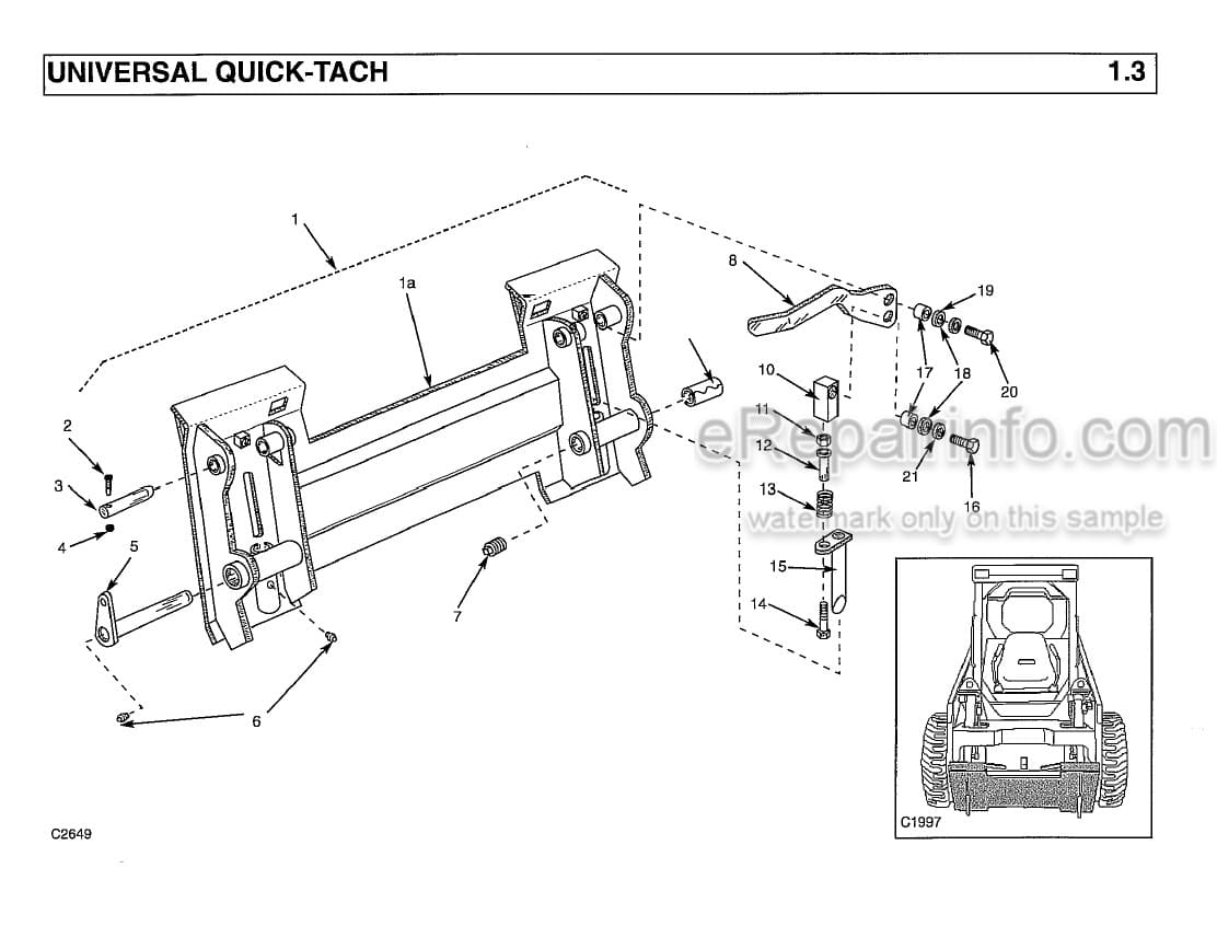 Photo 1 - Thomas T245HDK Parts Manual Skid Steer Loader 044886-1
