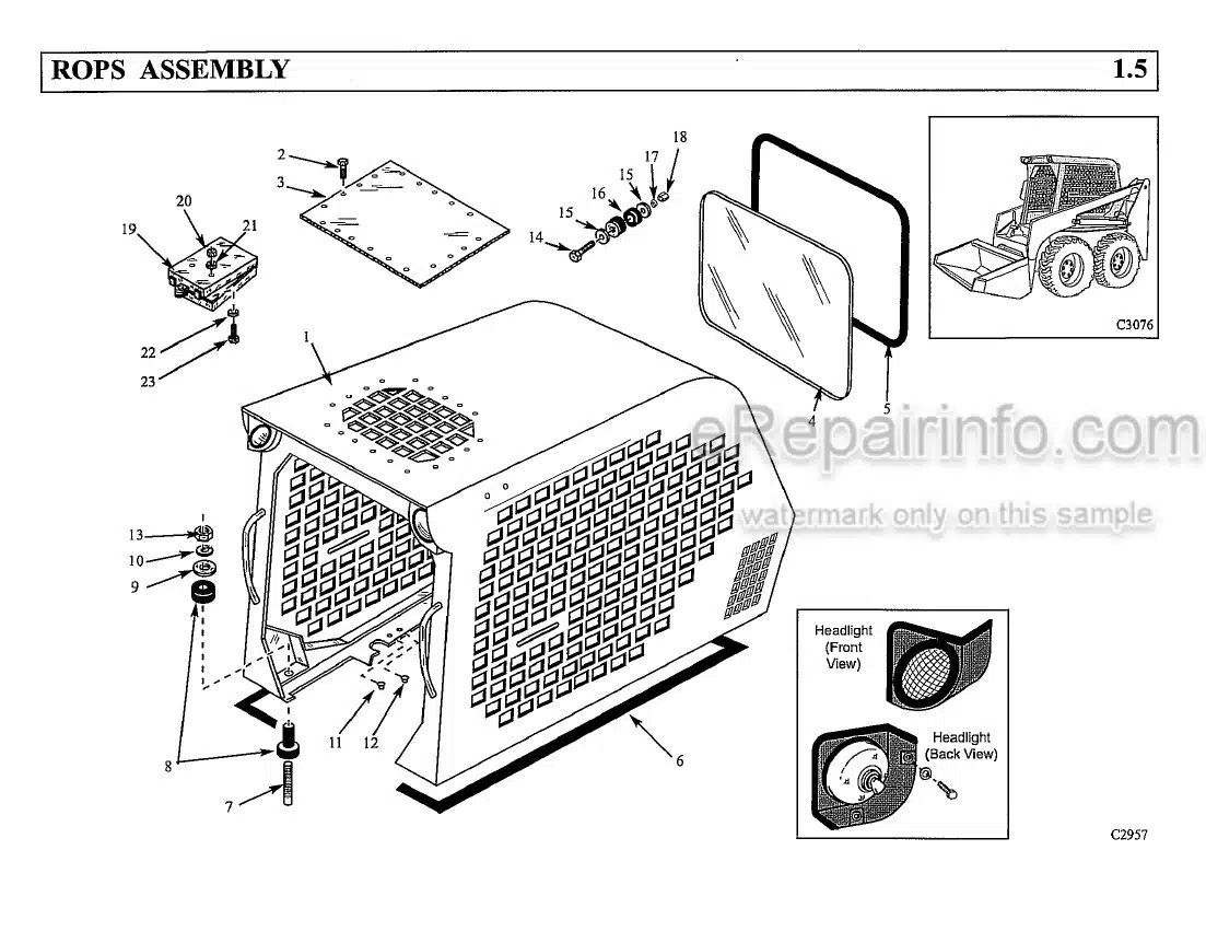 Photo 11 - Thomas T245HDK Parts Manual Skid Steer Loader 048424