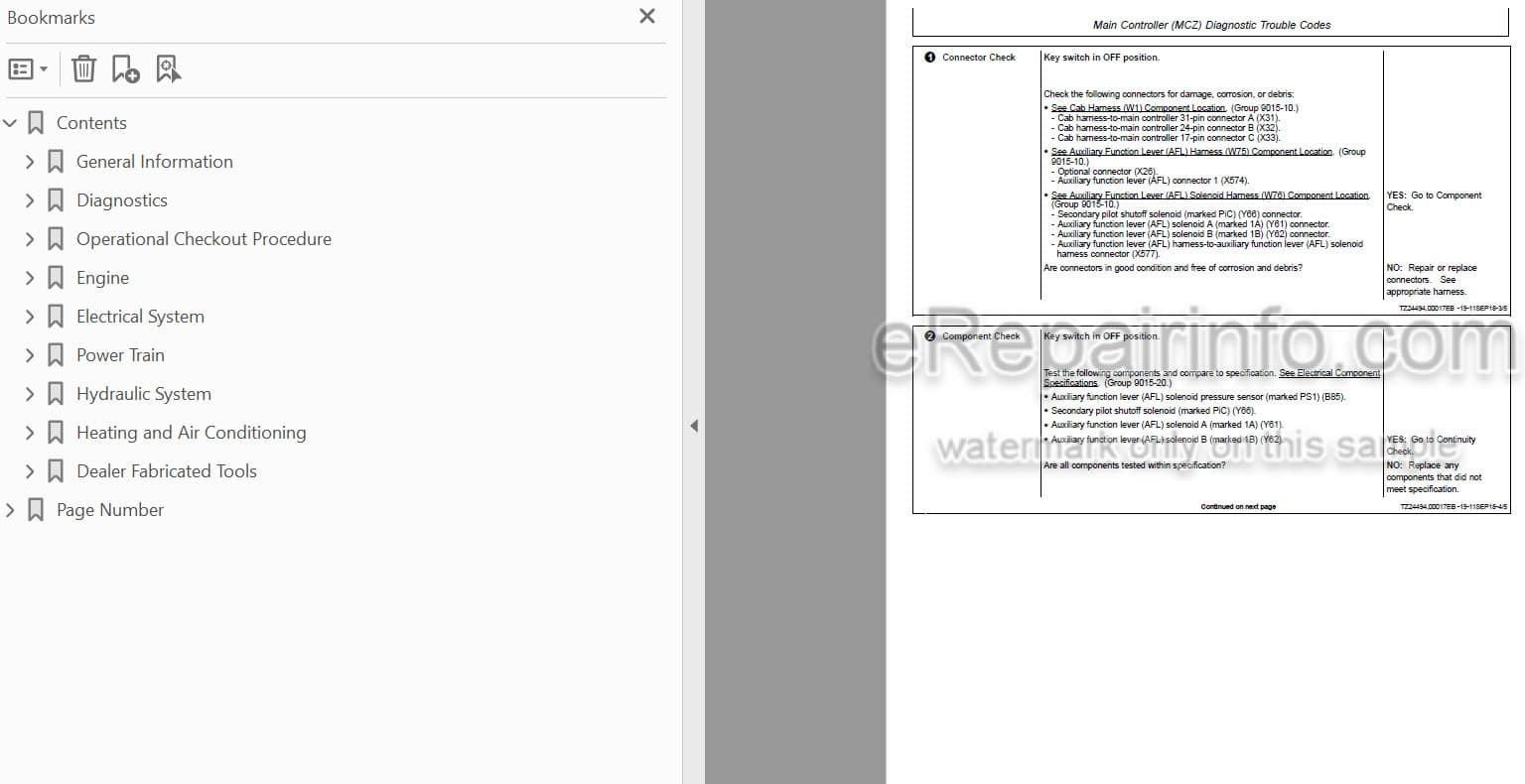 Photo 4 - John Deere 135G Operation And Test Manual Excavator TM14053X19