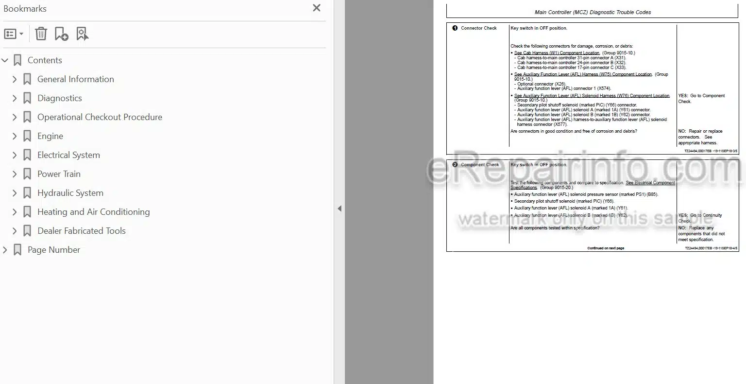 Photo 4 - John Deere 135G Operation And Test Manual Excavator TM14053X19