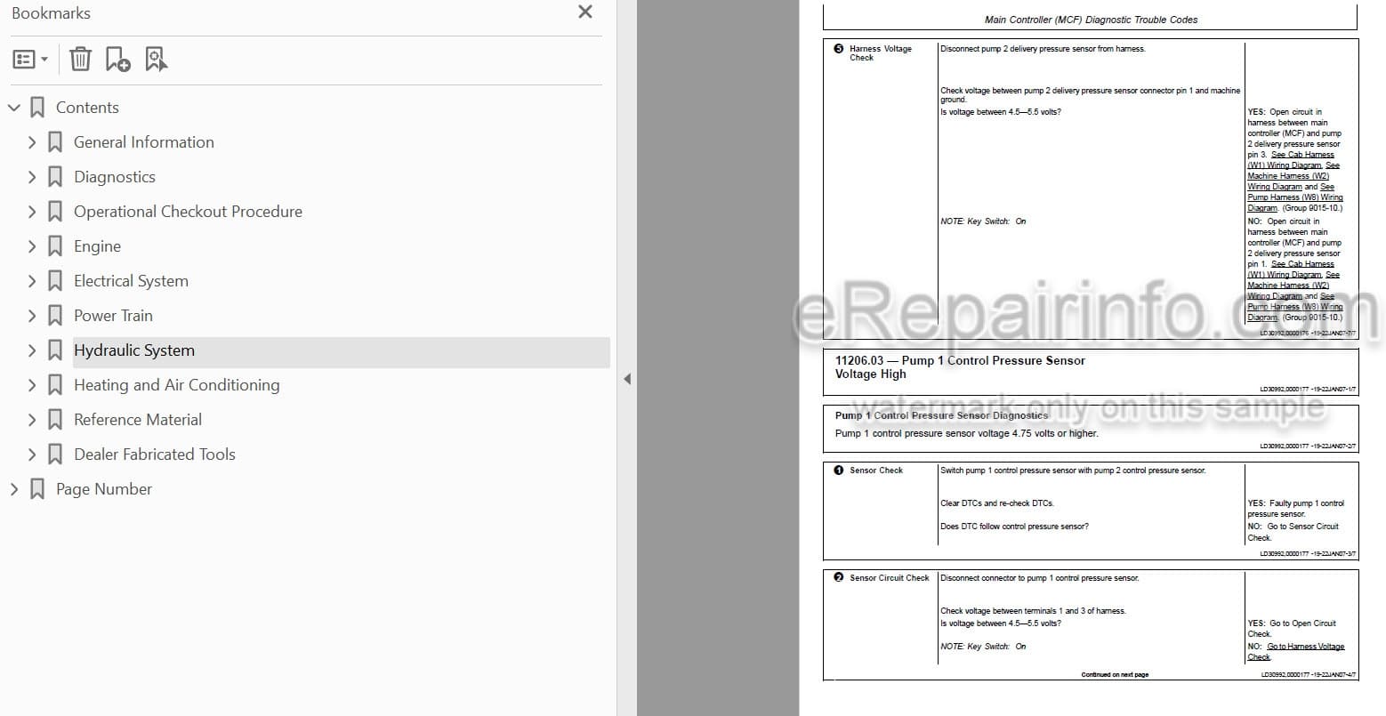 Photo 4 - John Deere 200D 200DLC Operation And Test Manual Excavator TM10076
