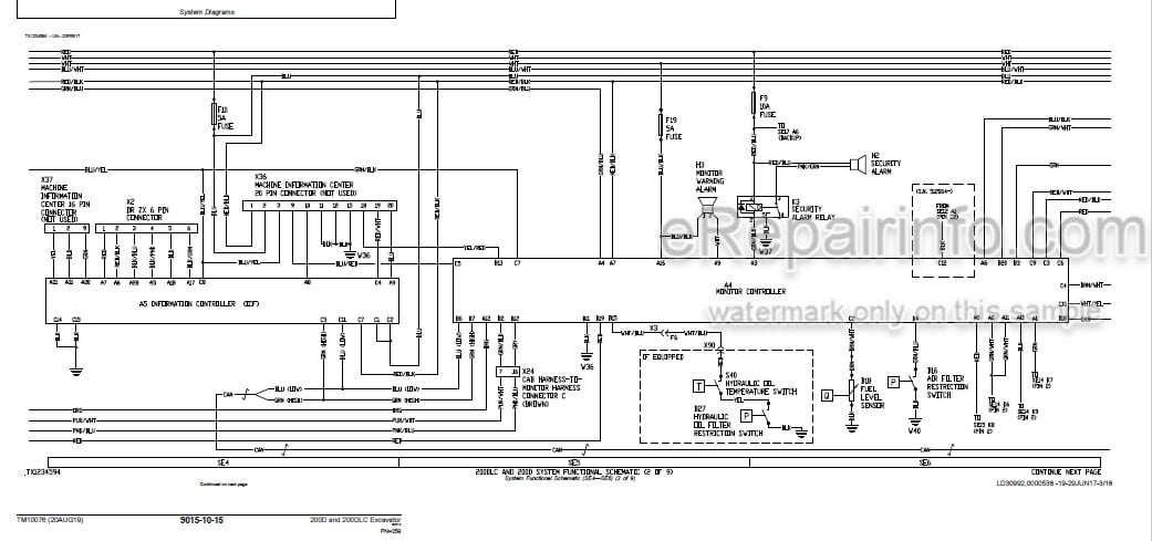 Photo 3 - John Deere 200D 200DLC Operation And Test Manual Excavator TM10076