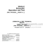 Photo 5 - John Deere 250G Operation and Test Manual Excavator TM13208X19