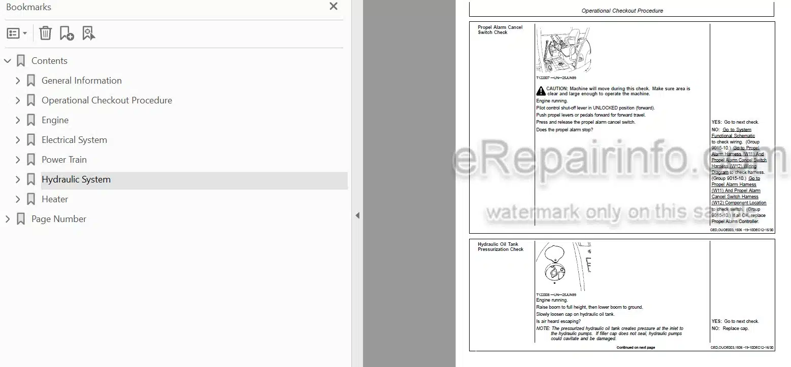 Photo 3 - John Deere 27C ZTS 35C ZTS Operation And Test Manual Excavator TM2052