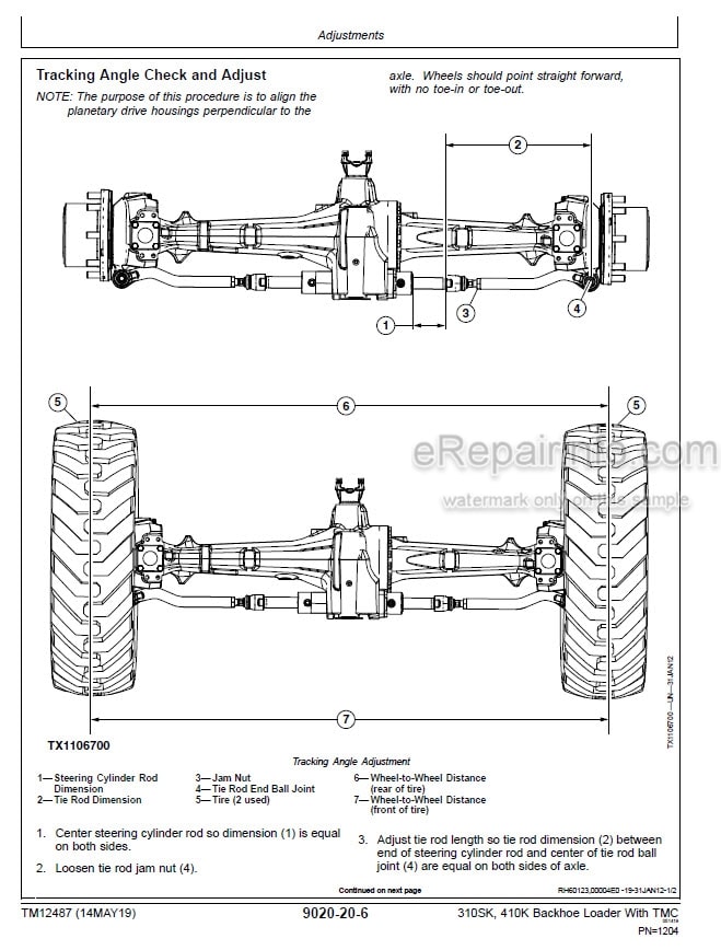 Photo 6 - John Deere 310SK 410SK Operation And Test Manual Backhoe Loader TM12487