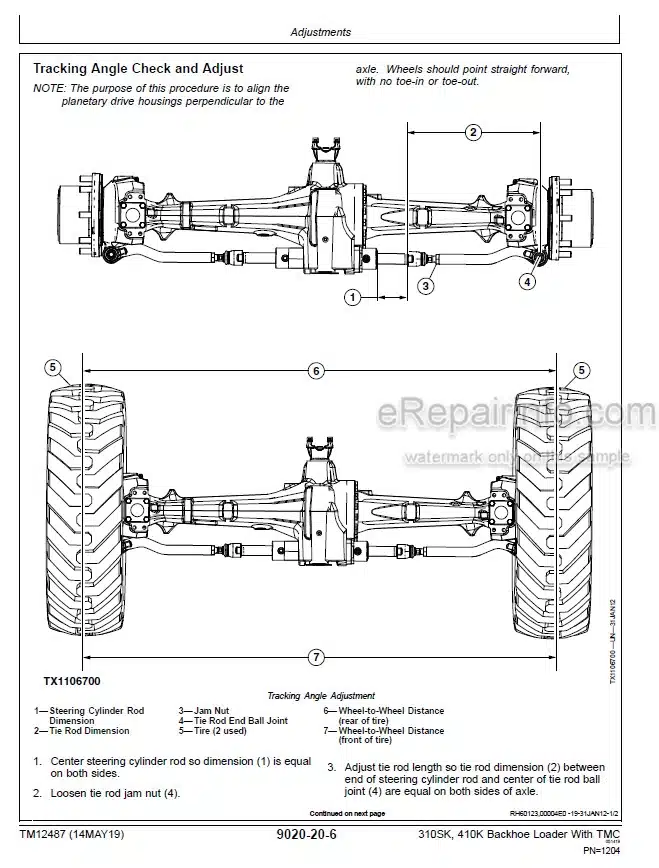 Photo 6 - John Deere 310SK 410SK Operation And Test Manual Backhoe Loader TM12487