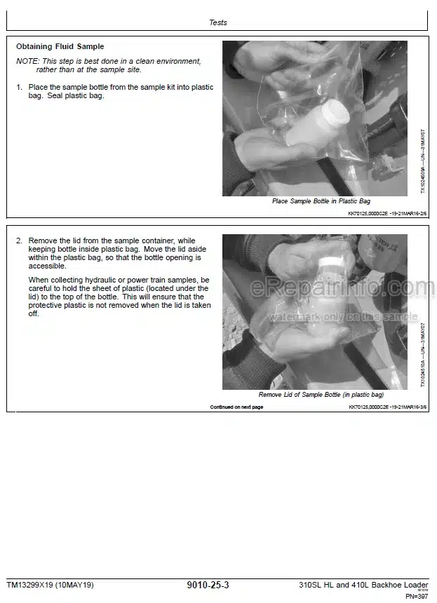 Photo 3 - John Deere 310SL 310HL 410L Operation And Test Manual Backhoe Loader TM13299X19