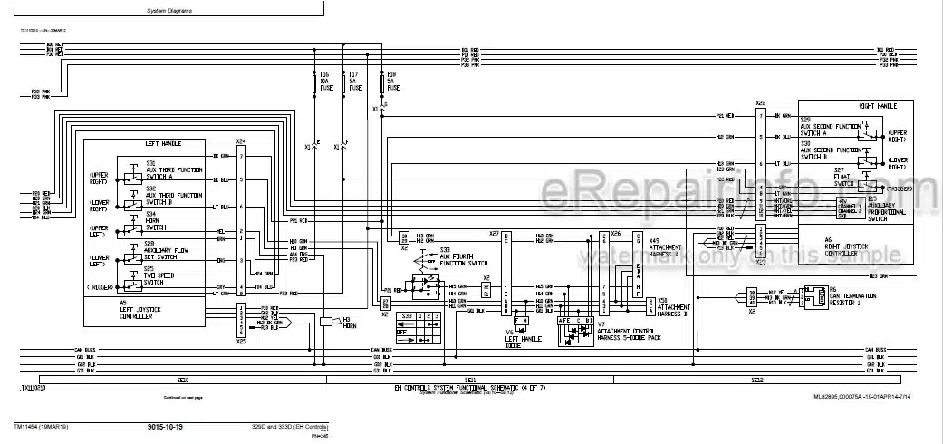 Photo 3 - John Deere 329D 333D Operation And Test Manual Skid Steer Loader With EH Controls TM11454