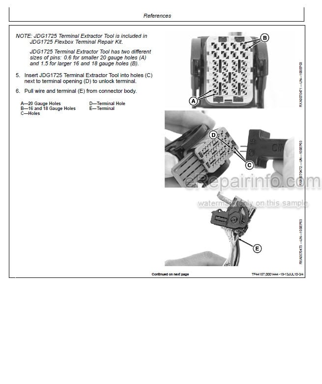Photo 7 - John Deere 544E 544E LL 544E TC 624E 644E Operation And Test Manual Loader TM1413
