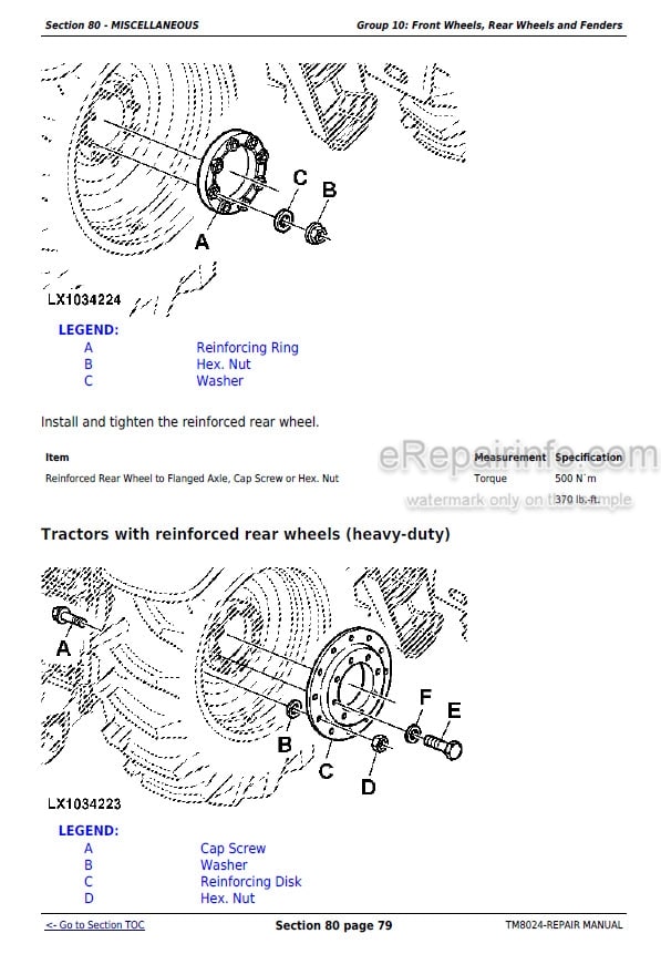 Photo 6 - John Deere 6830 6930 Premium Repair Manual Tractor TM8024